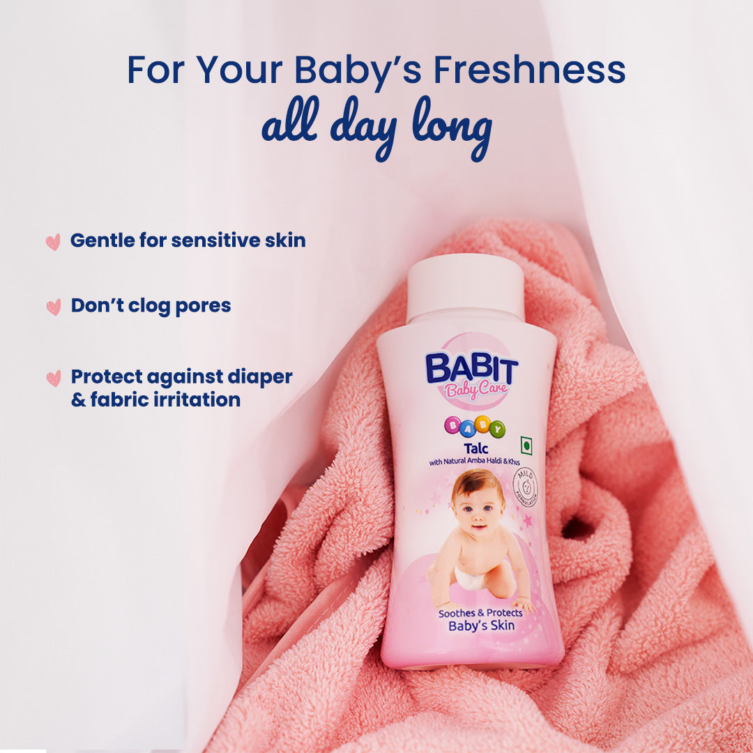 Babit Baby Powder (Talc Free) for Smooth, Soft & Dry Skin